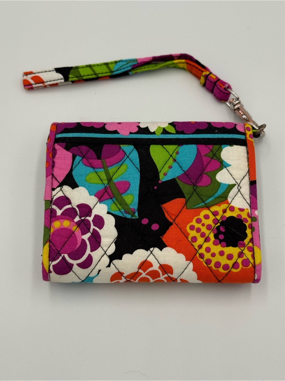 Vera Bradley Purple Floral Quilted Wristlet Wallet - Picture 3 of 6